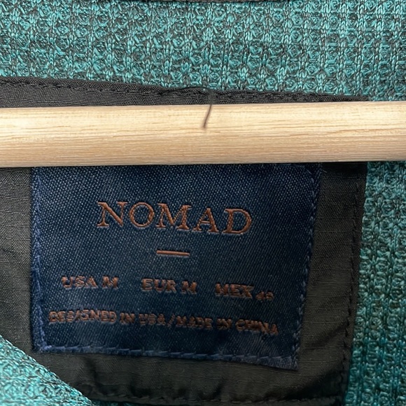 Nomad sweatshirt men Medium long sleeve 1/4 button pullover front pocket shirt - Picture 8 of 8